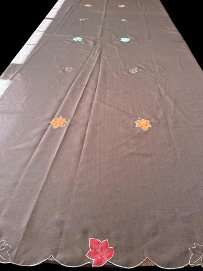 Fall Tablecloth- 118” x 59 1/2” and 15” Round