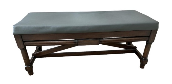 Bench with Vinyl Upholstered Seat--48 1/2" x