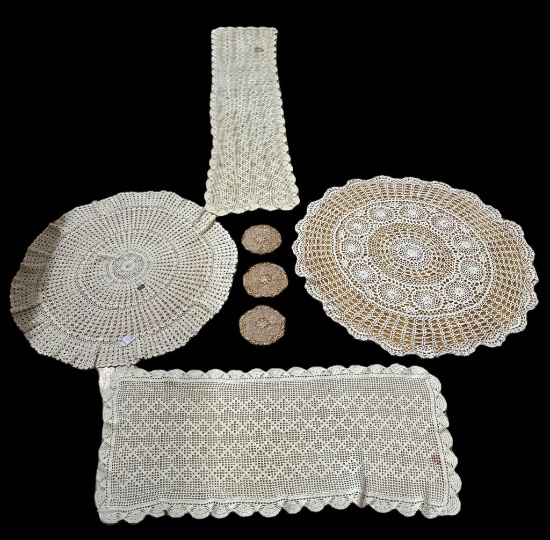 Assorted Crocheted Doilies