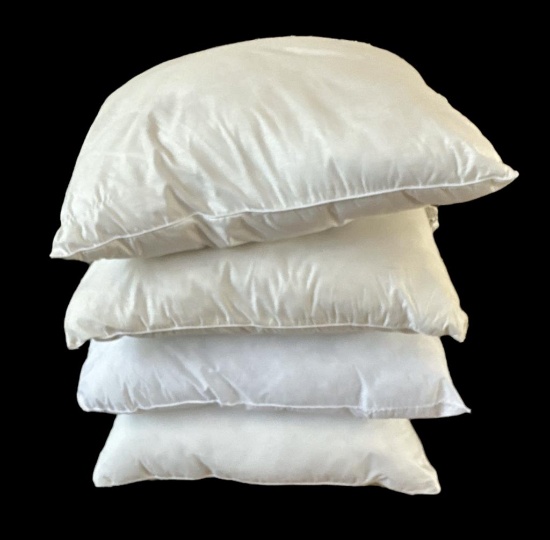 (4) European Square Pillows 22” Square