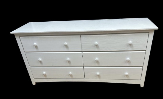 6-Drawer Painted Dresser--62 3/4" x 17 1/2", 31"