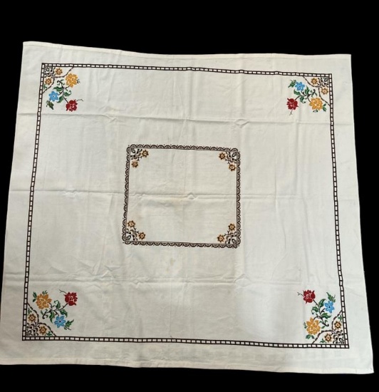 Tablecloth with Cross Stitch--52" x 56"
