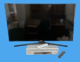 41” Samsung Flat TV and GO. Video VHS/ DVD Player