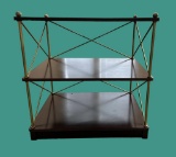 Metal & Wooden 3-Tier Stand, Bombay & Co. 1980s--