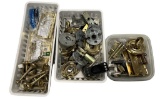 Assorted Hardware: Doorknobs, Door Stops, H