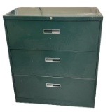 Three Drawer Metal Cabinet—36” x 18”, 41.25” Tall