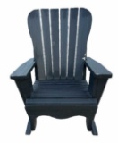 Large Wooden Outdoor Rocking Chair--Very Heavy