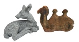 (2) Resin Yard Ornaments;  Deer 13.5