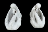 (2) Concrete Swan Planters (one has broken beak)