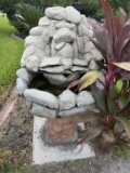 Concrete Electric  Bird Bath