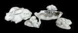 (4) Resin Yard Ornaments: Small Bunny with B