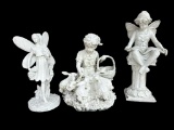 (3) Resin Yard Ornaments: Fairy Measures 8” x 6