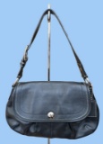 Black Leather Coach Handbag