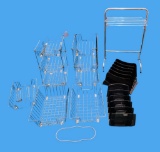 Wire Baskets, Plastic Desk Top Organizers, and