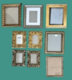 (7) Gold Tone Picture Frames: (3) 8x10 and (4) 4x6