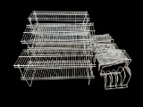 Large Assortment of White Wire Shelves