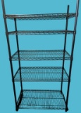 5 Tier Black Metal Shelf Unit—35