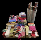 Large Assortment of Gift Wrap, Boxes, Tissue
