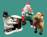 (3) Musical Christmas Stuffed Decorations