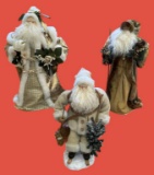 (3) Santa Figures: (2) Tree Toppers - 23” H and