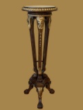 Maitland Smith Round Marble Top Regency Pedestal