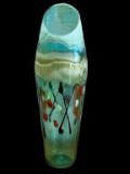 Viz Art Glass Hand Blown Vase (crack on inside)--