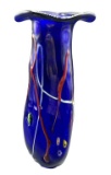Viz Art Glass Hand Blown Table Top Vase--10 3/4