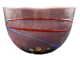 Viz Art Glass Hand Blown Bowl--7 1/4