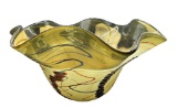 Viz Art Glass Hand Blown Center Piece  Bowl--