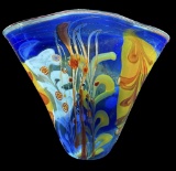 Viz Art Glass Hand Blown Vase--14 1/2