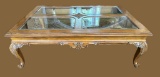 Rectangular Coffee Table with (4) Beveled Glass