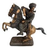 Modern School Arabian Rider Bronze with Brown