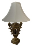 Gold Table Lamp—31 1/2” High to Top of Finial