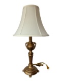 Gold Painted Metal Table Lamp - 26 1/2” to Top o