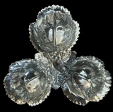 Arthur Court Triple Grape Leaf 3-Part Serving Tray