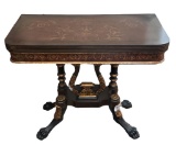 Lyre Base Table with Gilt Decoration--36