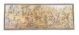 Antique Framed Tapestry With Moorish