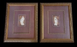 Pair of Framed Greco Roman Style Figures—19.5” x