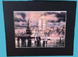 Matted Print of New York Skyline—20” x 16”