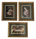 (3) Framed and Matted Art Prints - 15” x 19”