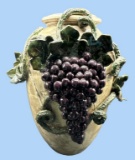 Grape Clay Art by Sara A. Barnhill, Vase, 14 1/2