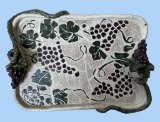 Hand Made Clay Art Rectangular Tray by Sara A.