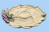 Hand Made Clay Art Round 4-Part Divided