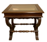 Glass Top End Table--27” x 22”, 25” H