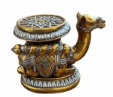 Moroccan Inspired Figural Camel Stand--Top Lifts