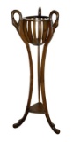 Wooden Plant Stand with Swan Handles--50