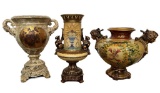 (3) Decorative Vases - (1) 14” H, (1) 12” H on