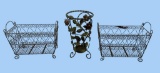 (3) Metal Decorative Accessories: Metal Planter