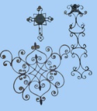 (3) Metal Decorative Wall Hanging Accessories: