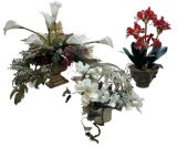 (3) Artificial Floral Arrangements